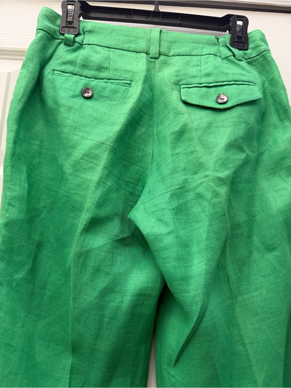 J. Crew Kelly Green 100% Linen City Fit / Café Trousers. - Picture 5 of 9